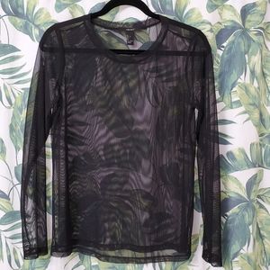 Mesh Forever 21 Long Sleeve Top